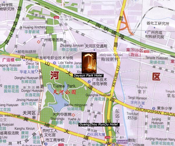 Daysun_Park_Hotel_GuangzhouMap
